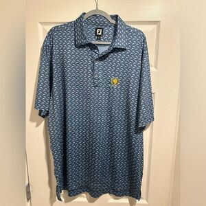 FootJoy FJ Mens Golf Polo Shirt Presidents Cup 2022 XL Blue Masters